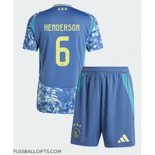 Ajax Jordan Henderson #6 Fußballbekleidung Auswärtstrikot Kinder 2024-25 Kurzarm (+ kurze hosen)